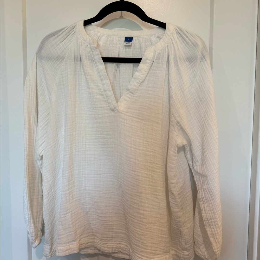 Old Navy White Linen Tunic